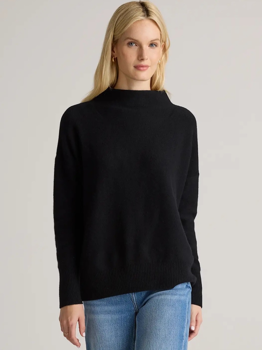 Quince Mongolian Cashmere Funnel Neck Sweater